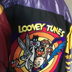 Leather Looney toon jacket